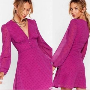 It's Dot Our Fault Button-Down Mini Dress (sold out online)